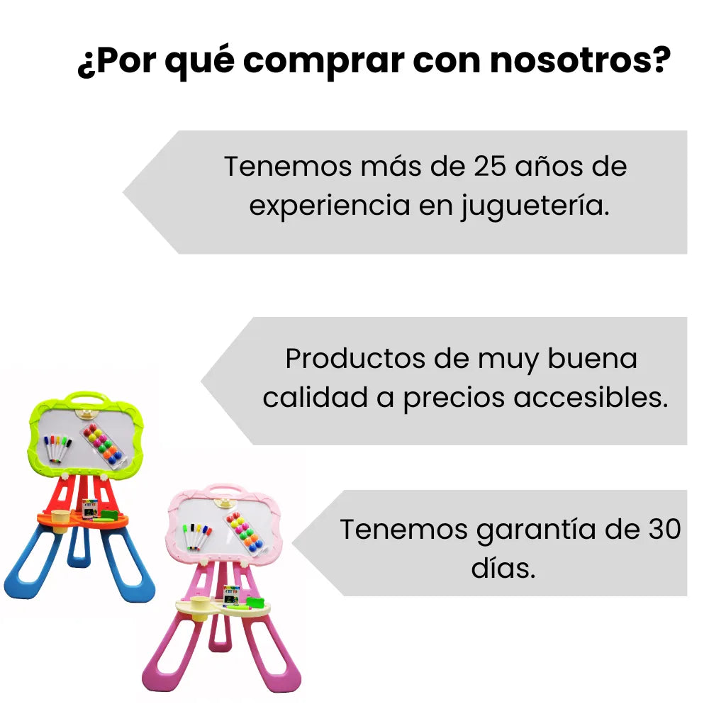 Tablero Doble Para Niñas Y Niños Con Accesorios