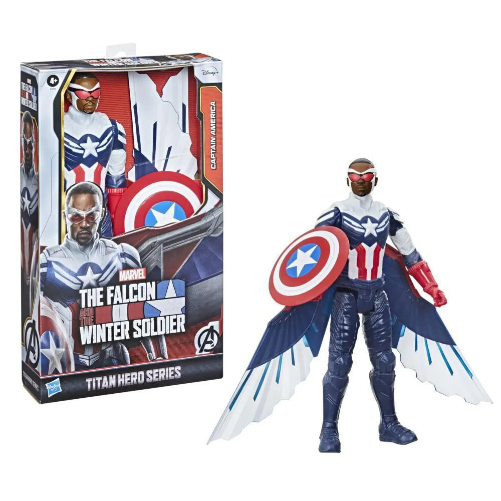 Figura Avengers Titan Hero Series Falcon Y Capitán América F2075