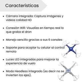 Drone Wifi A Control Remoto Con Cámara Para Niños