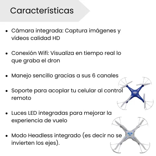 Drone Wifi A Control Remoto Con Cámara Para Niños