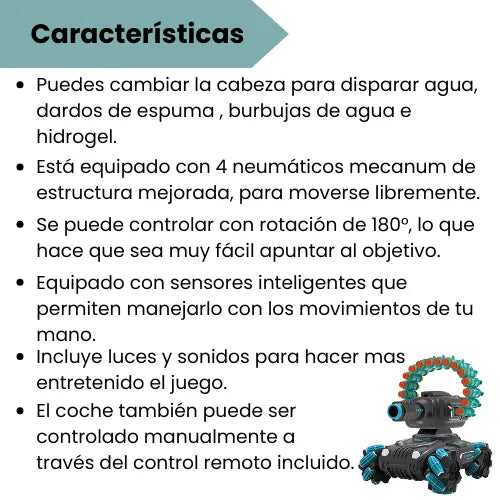 Tanque Control Remoto 4 en 1 Para Niños