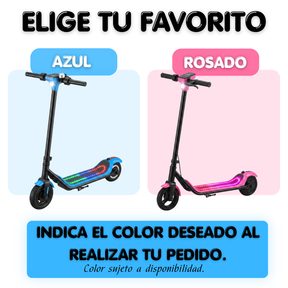 Scooter Eléctrico con Luces LED, Bluetooth y Pantalla Digital Para Niña y Niño