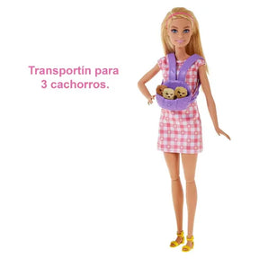 Conjunto De Juego De Muñeca Barbie Y Cachorros Recién Nacidos HCK75