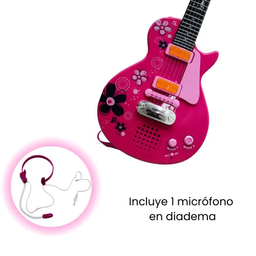 Guitarra Musical Con Luces Y Sonidos De Juguete Para Niños Y Niñas