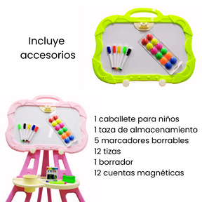 Tablero Doble Para Niñas Y Niños Con Accesorios