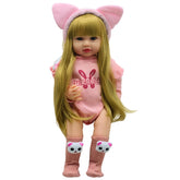 Muñeca Reborn Bebé Realista con Funciones Interactivas Habla, Llora y Ronca Mas Accesorios
