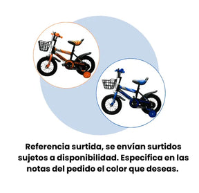 Bicicleta Infantil Rin 16 Para Niño Con Llantas Auxiliares