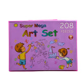 Set de Arte 208 Piezas Maletín Incluye Colores, Marcadores, Crayones y Acuarelas para Niños y Niñas
