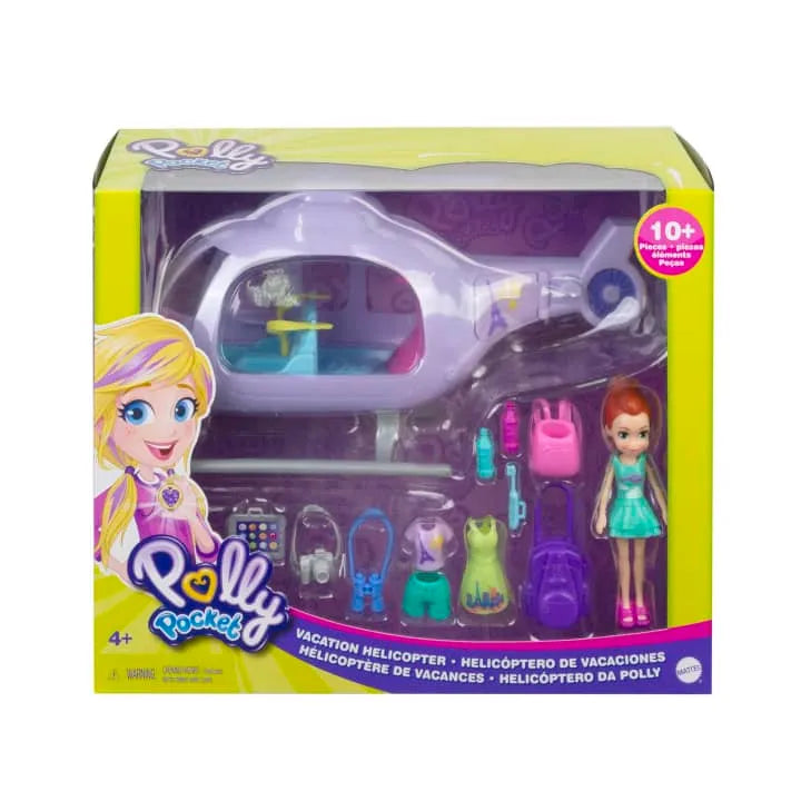 Polly Pocket Set de Juego Helicóptero de Vacaciones GLK59