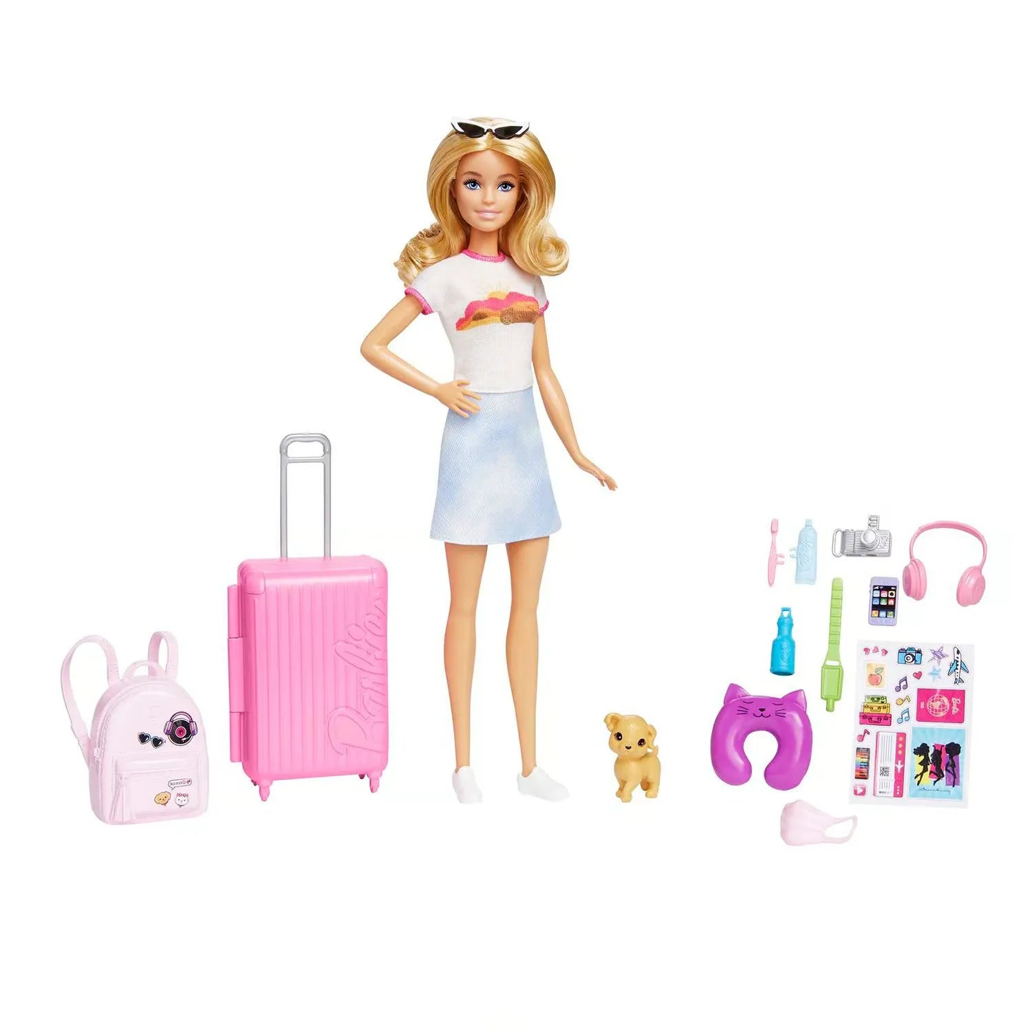 Barbie Viajera Muñeca Con Maleta Y Accesorios HJY18